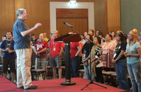 Keith Lancaster lead worship and taught congregational singing sessions to the attendees