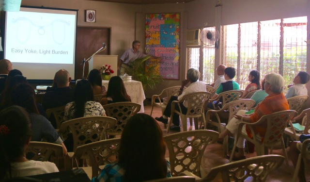 The church is studying through the Fruit of the Spirit so Dennis was asked to share a lesson about faithfulness. After worship we flew to Palawan.
