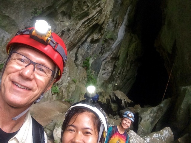 An attempt at a selfie at the mouth of a bat cave