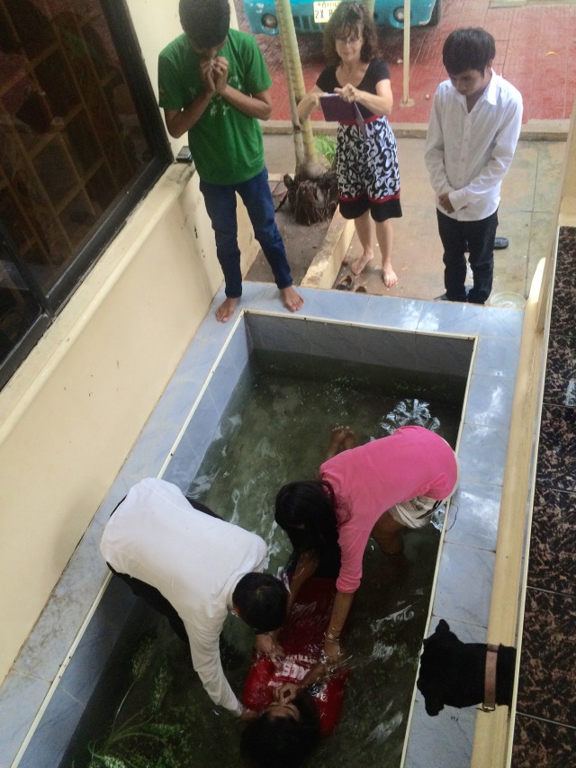 Sreymom is baptized into Jesus
